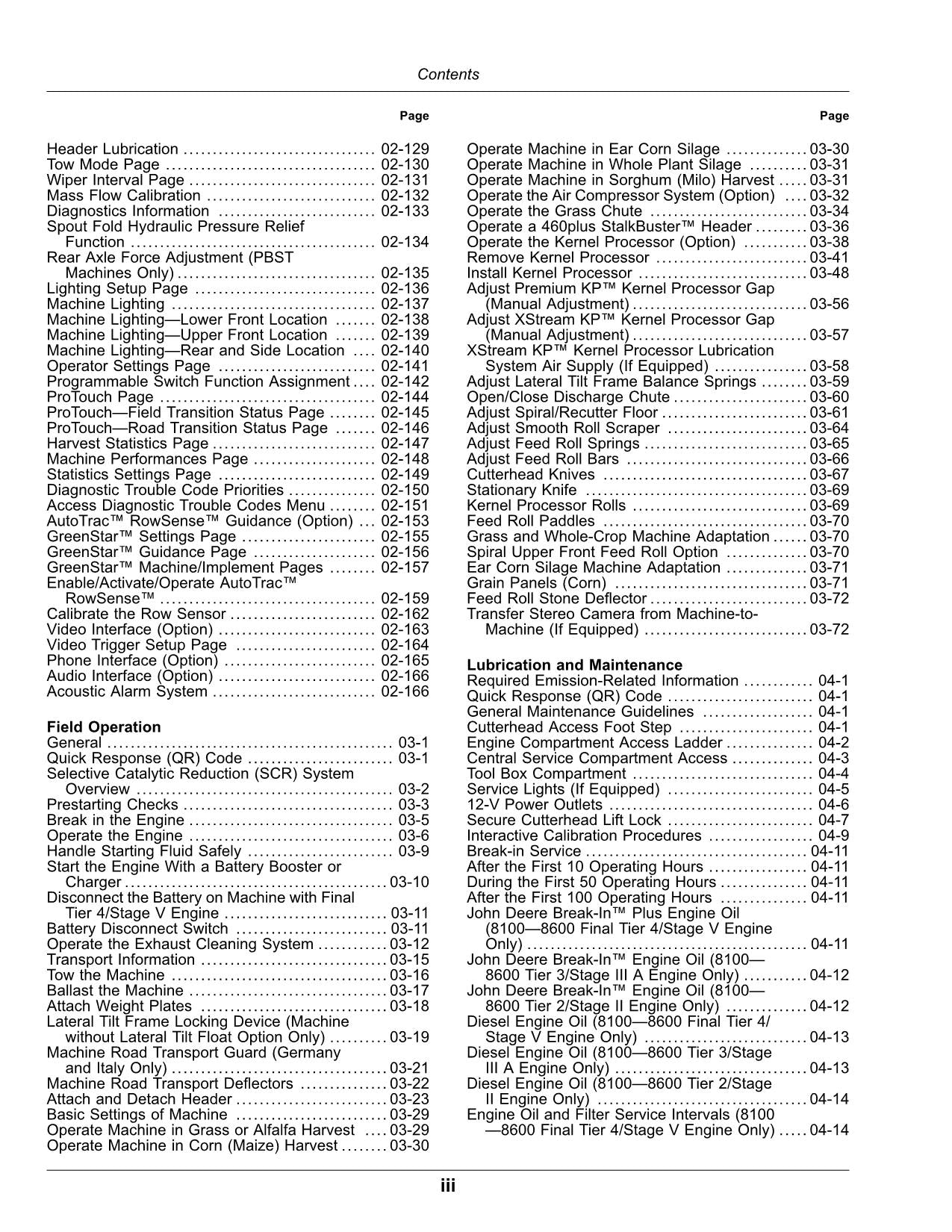 JOHN DEERE 8100 8200 8300 8400 8500 8600  HARVESTER OPERATORS MANUAL #3