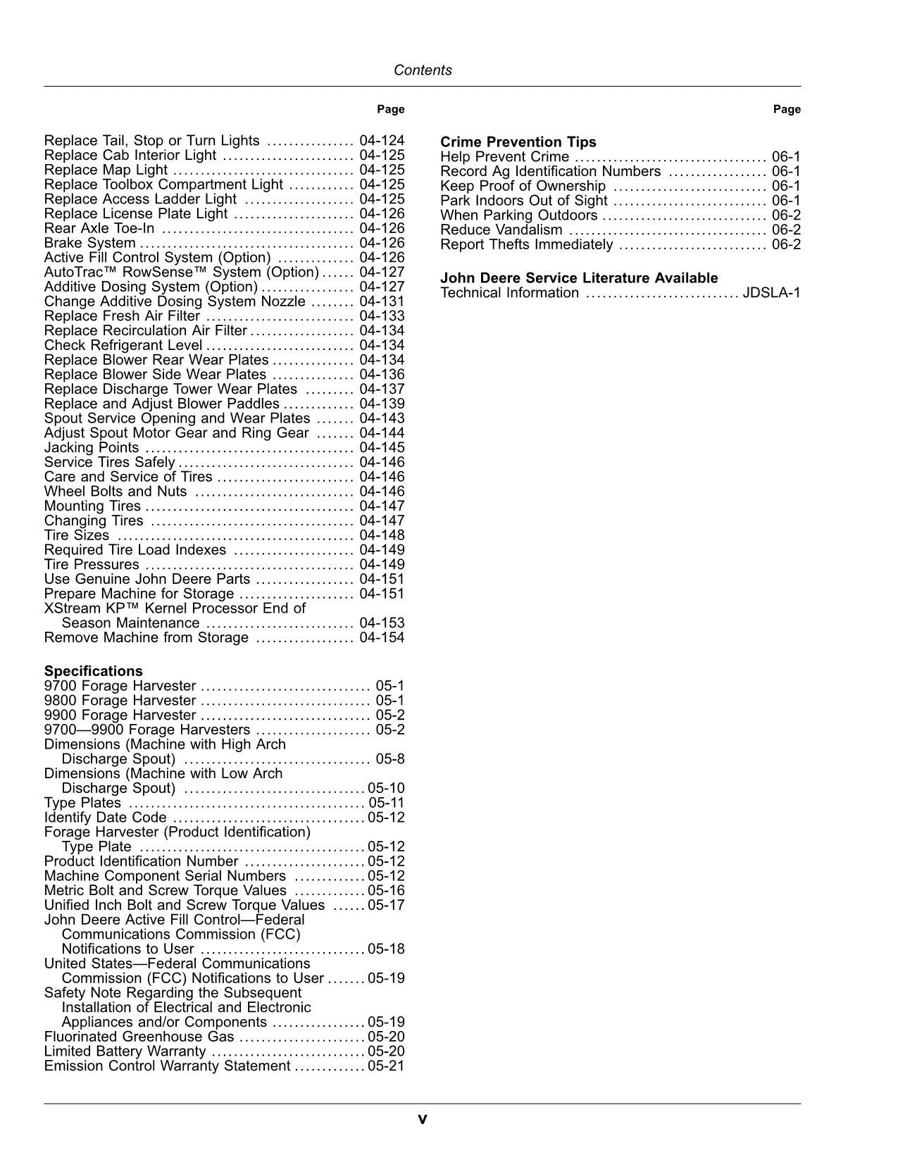 JOHN DEERE 9700 9800 9900 HARVESTER OPERATORS MANUAL #5