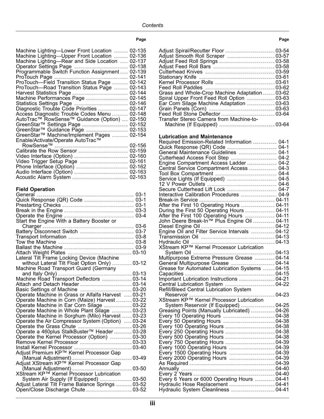 JOHN DEERE 9500 9600 HARVESTER OPERATORS MANUAL