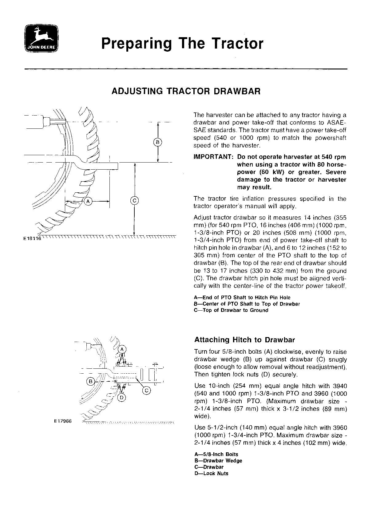 JOHN DEERE 3940 3960 HARVESTER OPERATORS MANUAL