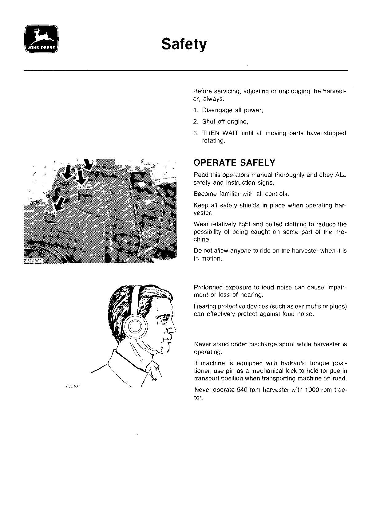 JOHN DEERE 3940 3960 HARVESTER OPERATORS MANUAL