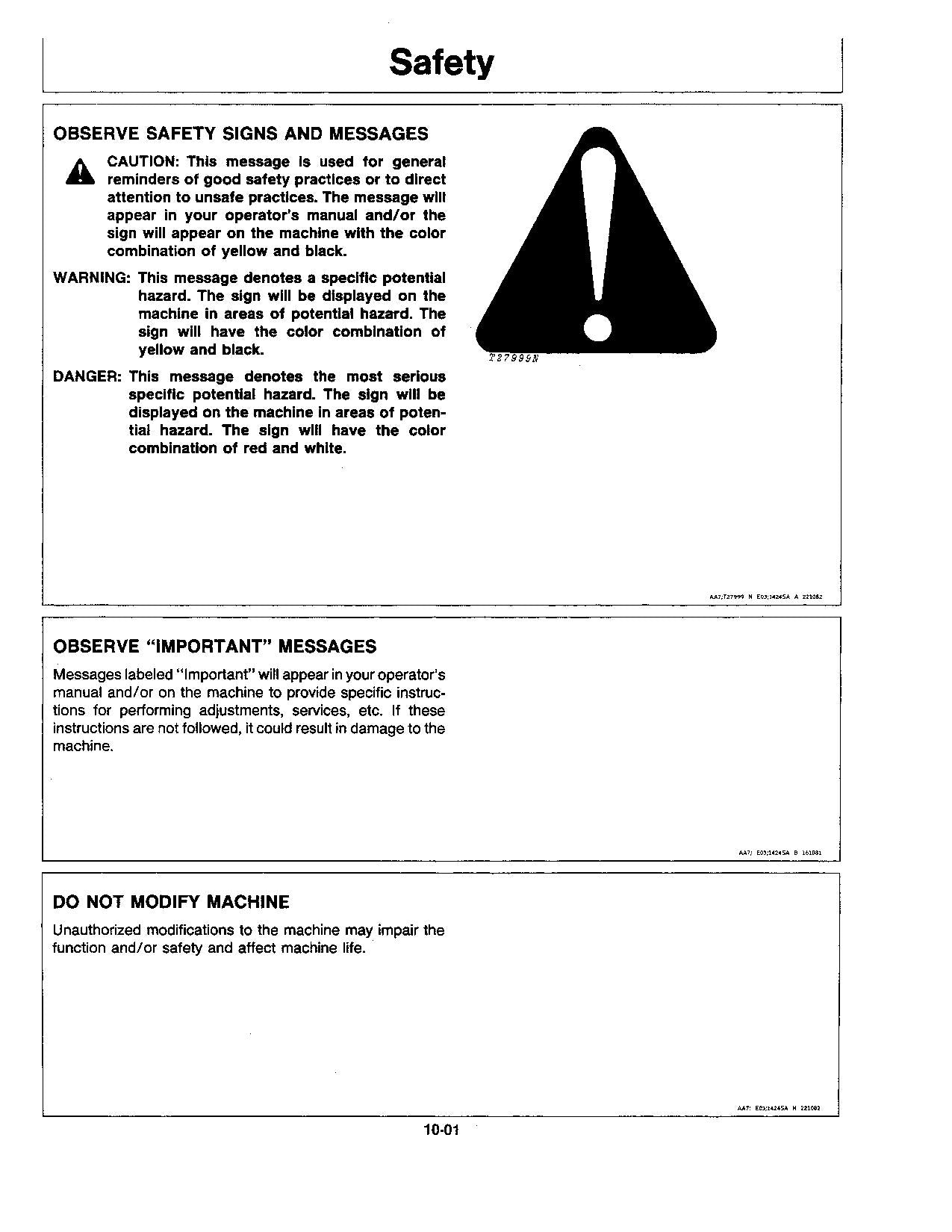 JOHN DEERE 5720 5820 HARVESTER OPERATORS MANUAL #2