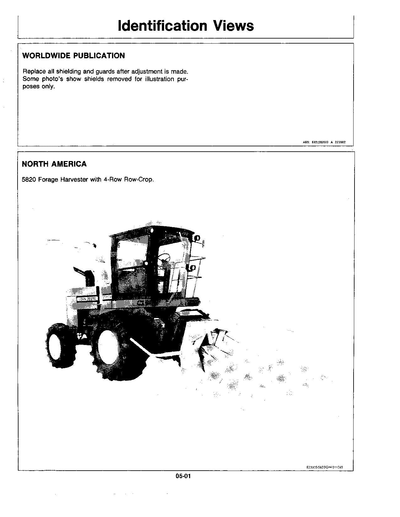 JOHN DEERE 5720 5820 HARVESTER OPERATORS MANUAL #2