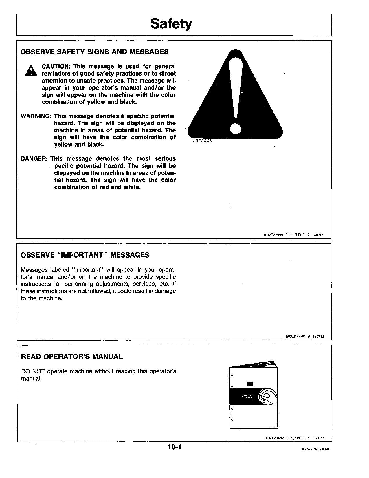 JOHN DEERE KERNEL 5200 5400 5440 5460 5730 5720 5830 HARVESTER OPERATORS MANUAL