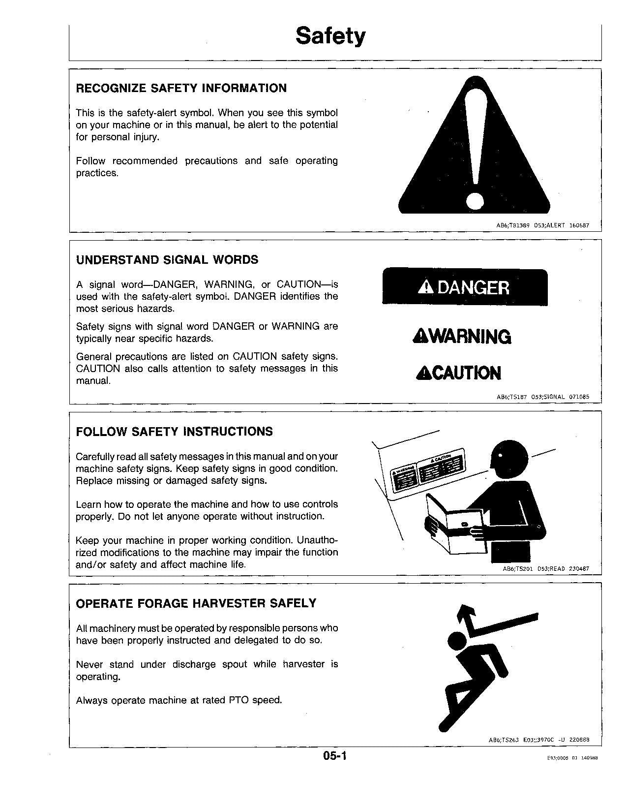 JOHN DEERE 3950 3970 HARVESTER OPERATORS MANUAL #1