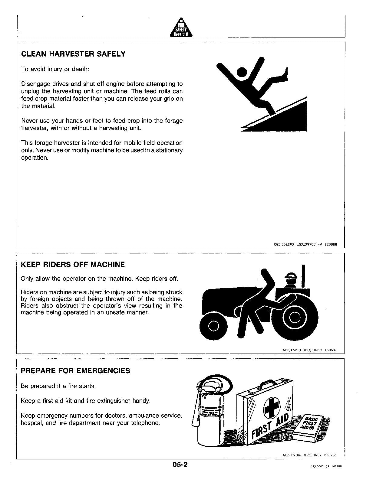 JOHN DEERE 3950 3970 HARVESTER OPERATORS MANUAL #1