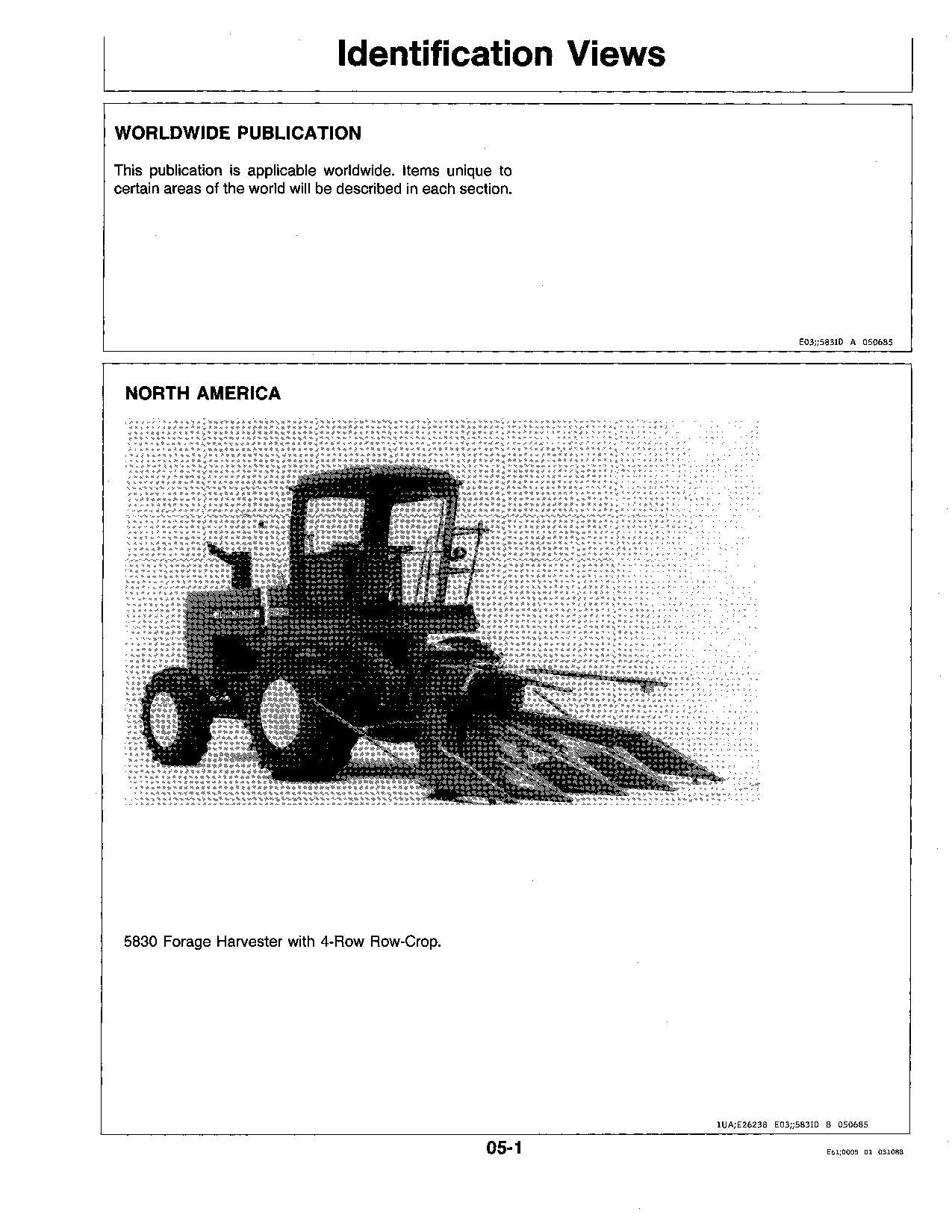 JOHN DEERE 5730 5830 HARVESTER OPERATORS MANUAL