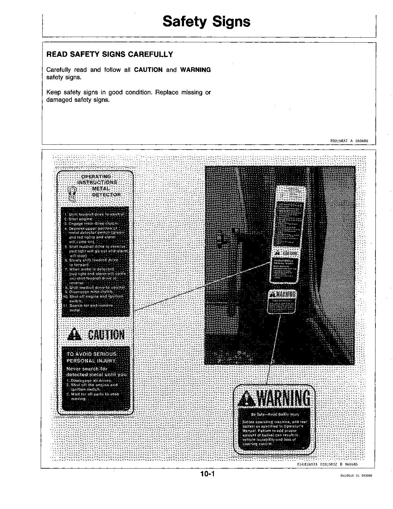 JOHN DEERE 5730 5830 HARVESTER OPERATORS MANUAL