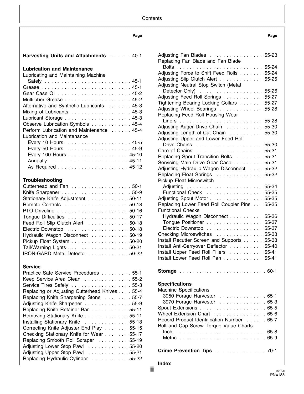 JOHN DEERE 3950 3970 HARVESTER OPERATORS MANUAL #3