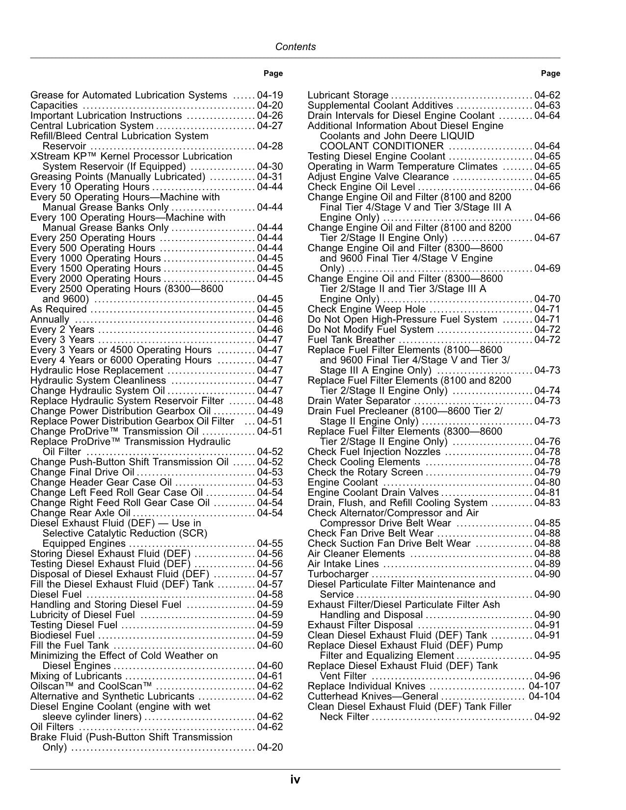 JOHN DEERE 8100 8200 8300 8400 8500 8600 9600 HARVESTER OPERATORS MANUAL #5