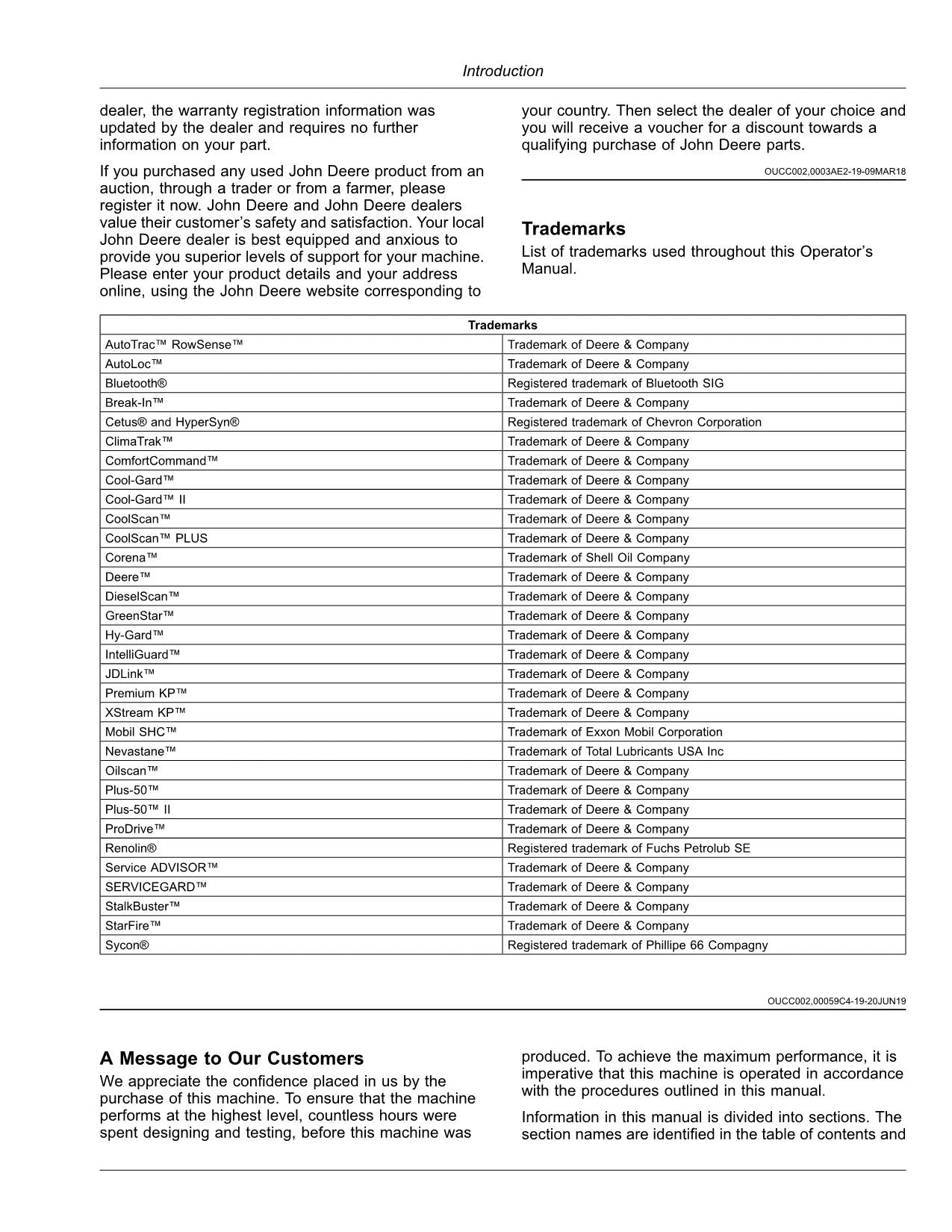 JOHN DEERE 9700 9800 9900 HARVESTER OPERATORS MANUAL #6