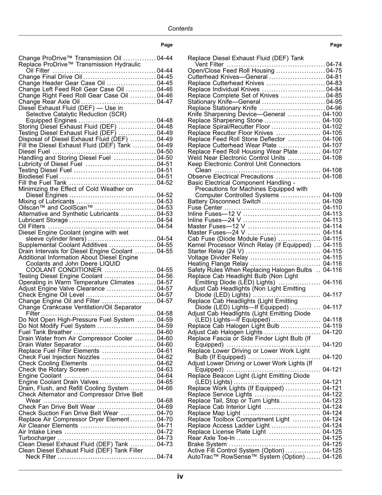 JOHN DEERE 9700 9800 9900 HARVESTER OPERATORS MANUAL #6