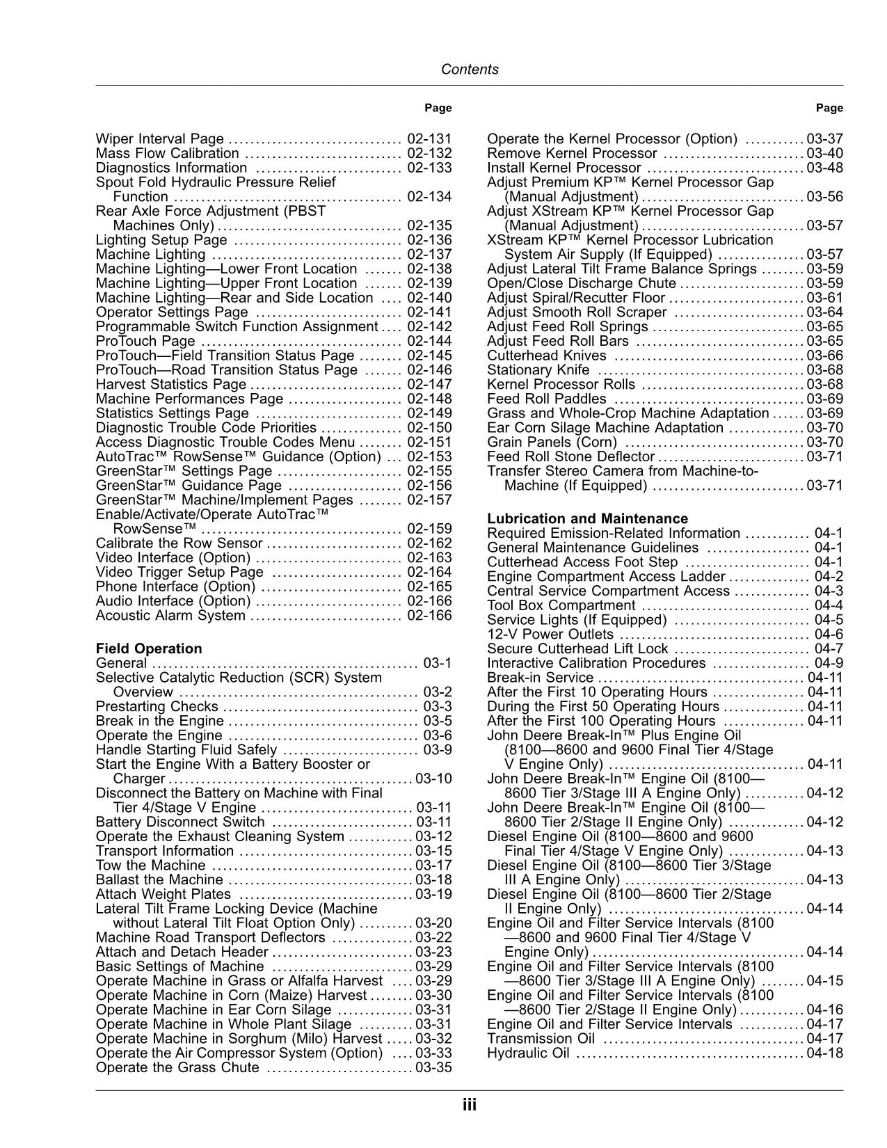 JOHN DEERE 8100 8200 8300 8400 8500 8600 9600 HARVESTER OPERATORS MANUAL #7