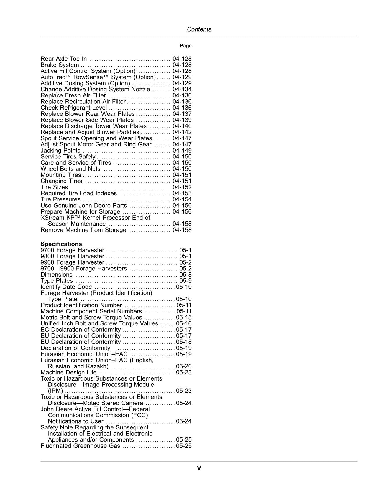 JOHN DEERE 9700 9800 9900 HARVESTER OPERATORS MANUAL #8