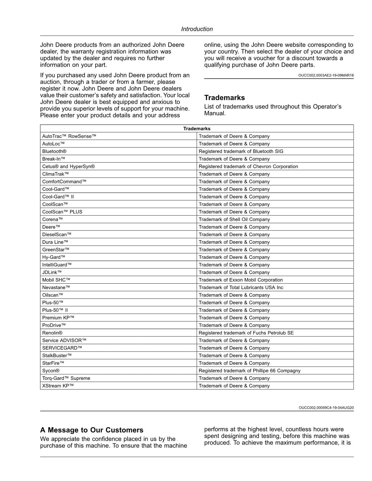 JOHN DEERE 9700 9800 9900 HARVESTER OPERATORS MANUAL #8