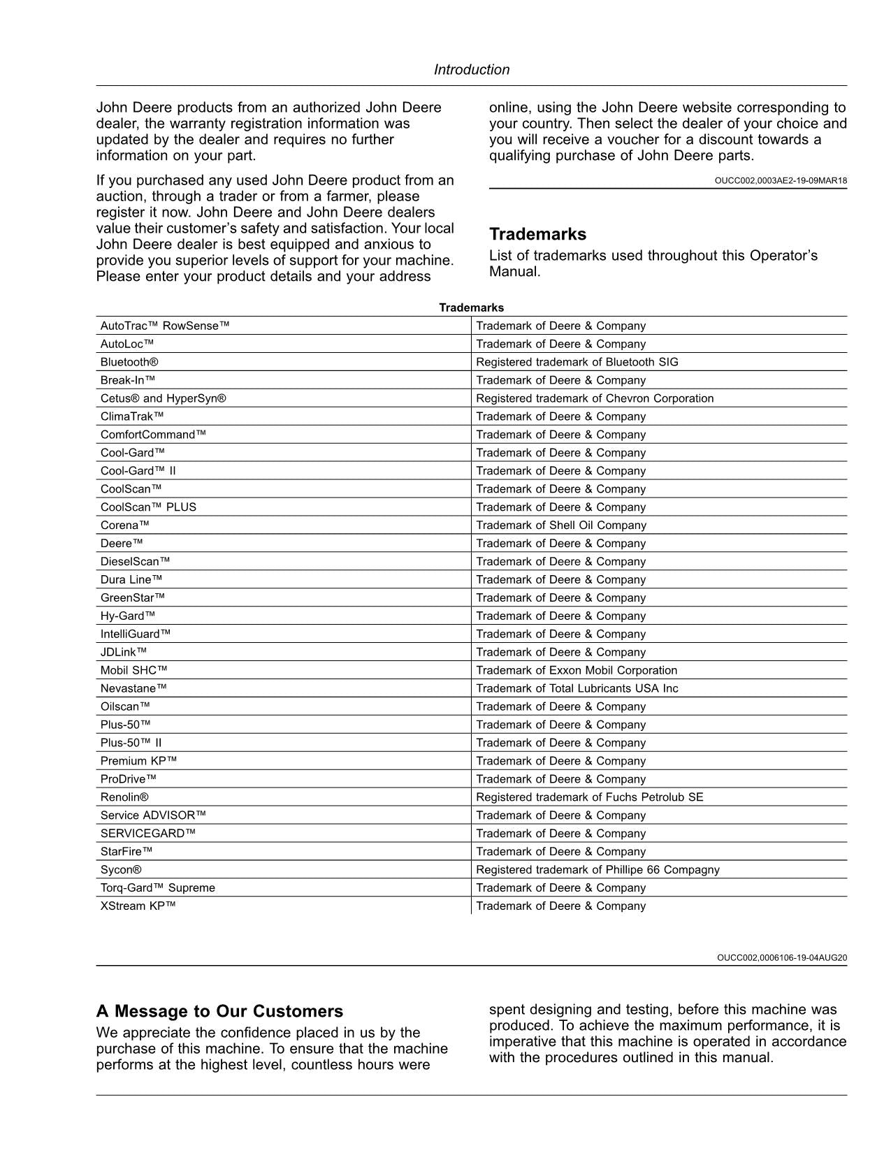 JOHN DEERE 9700 9800 9900 HARVESTER OPERATORS MANUAL #9