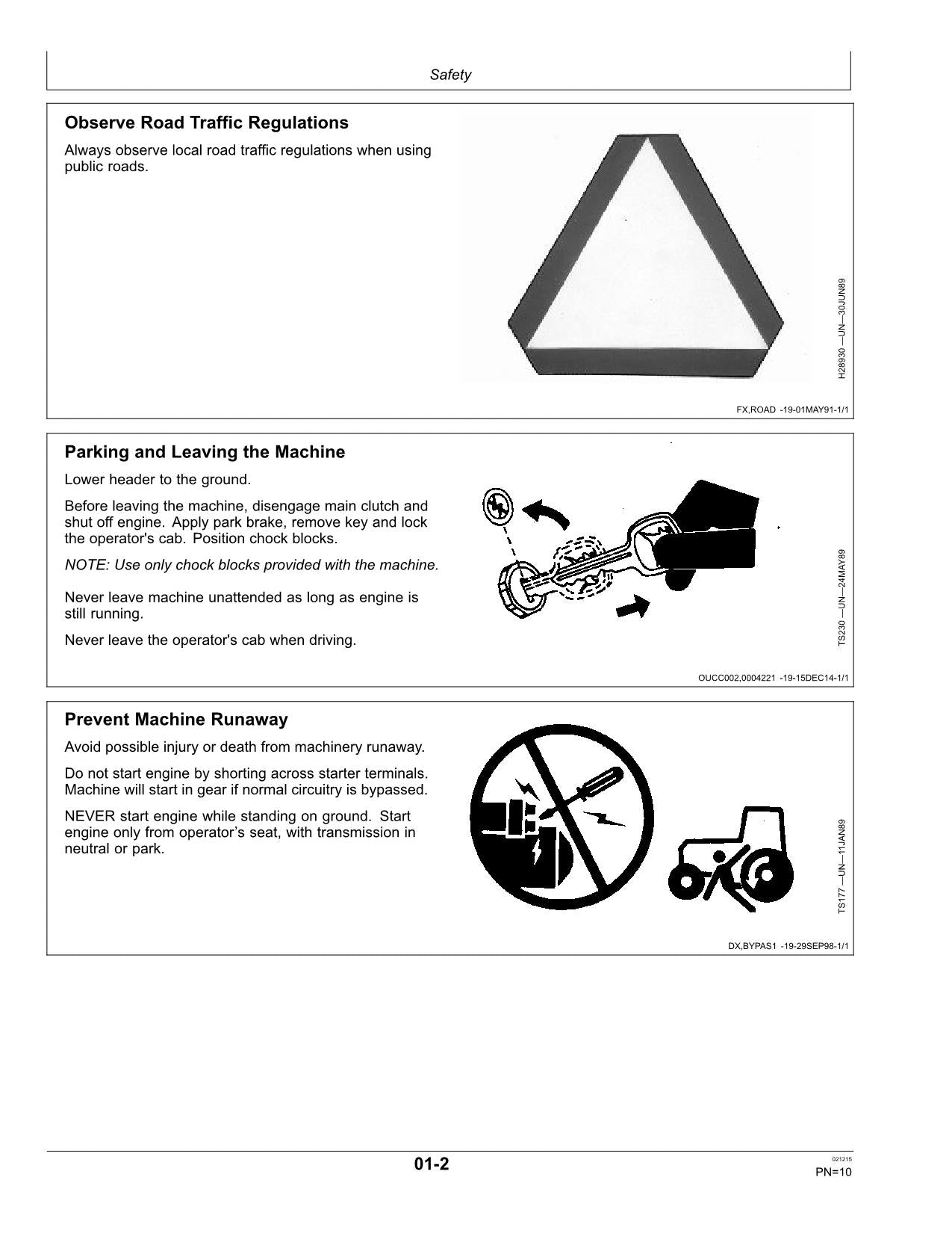 JOHN DEERE 8100 8200 8400 8500 8600 HARVESTER OPERATORS MANUAL