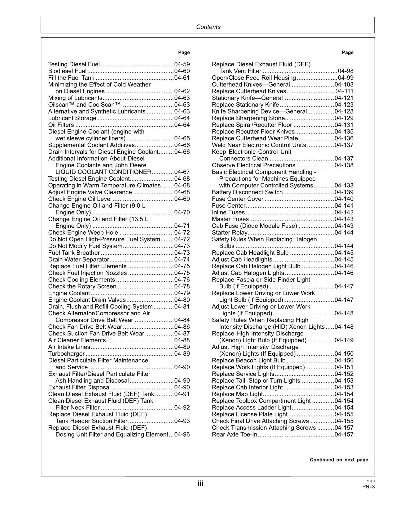 JOHN DEERE 8100 8200 8400 8500 8600 HARVESTER OPERATORS MANUAL