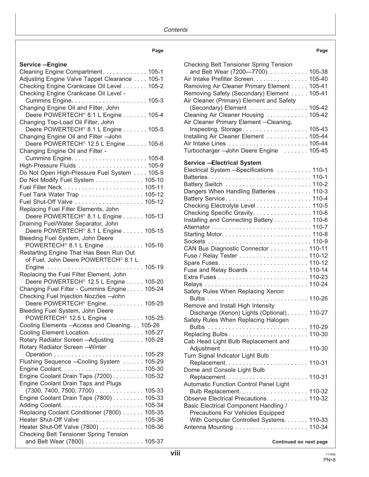 JOHN DEERE 7200 7300 7400 7500 7700 HARVESTER OPERATORS MANUAL 508669-