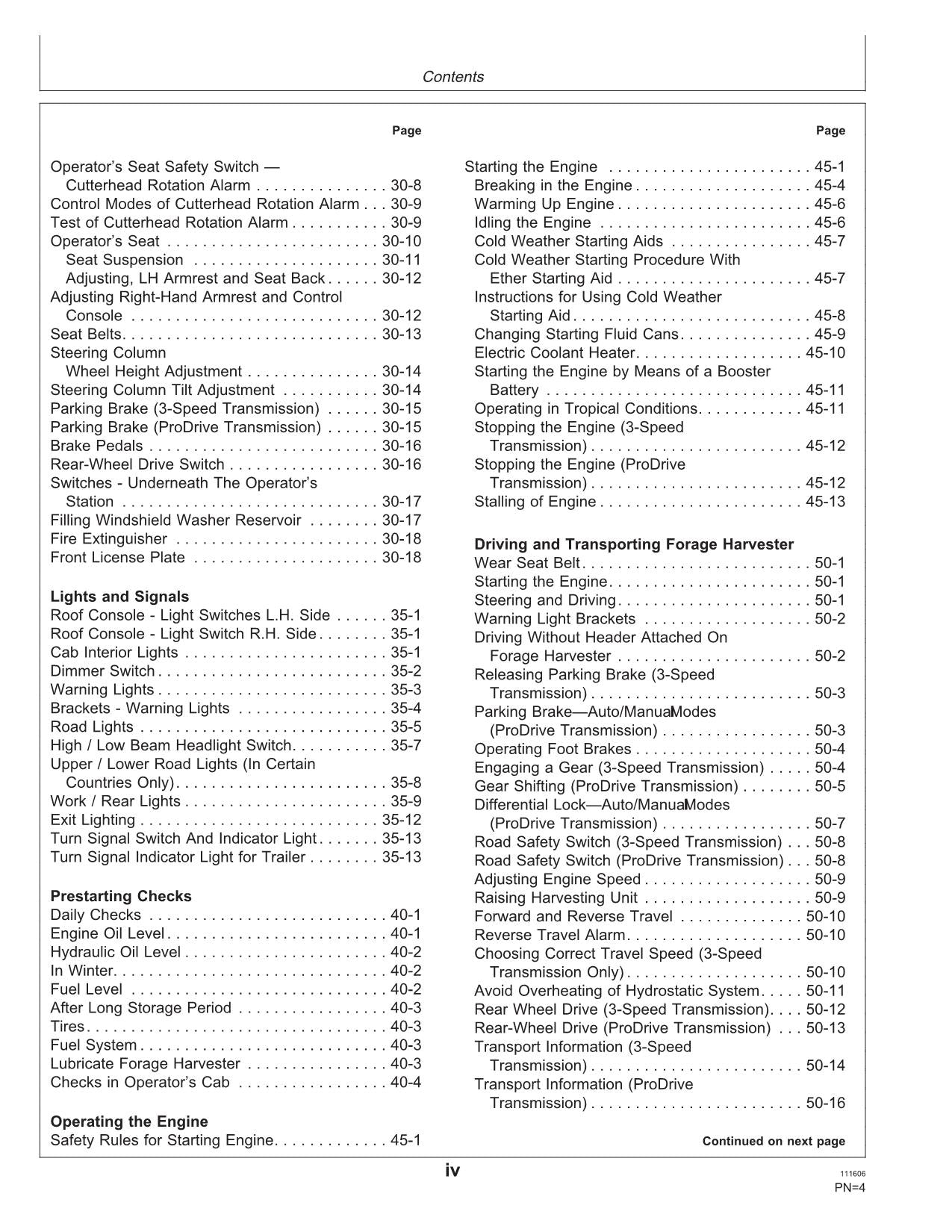 JOHN DEERE 7200 7300 7400 7500 7700 HARVESTER OPERATORS MANUAL 508669-