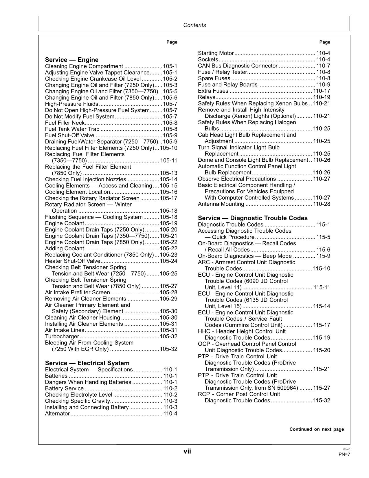 MANUEL D'UTILISATION DE LA MOISSONNEUSE JOHN DEERE 7250 7350 7450 7550 7750 #4