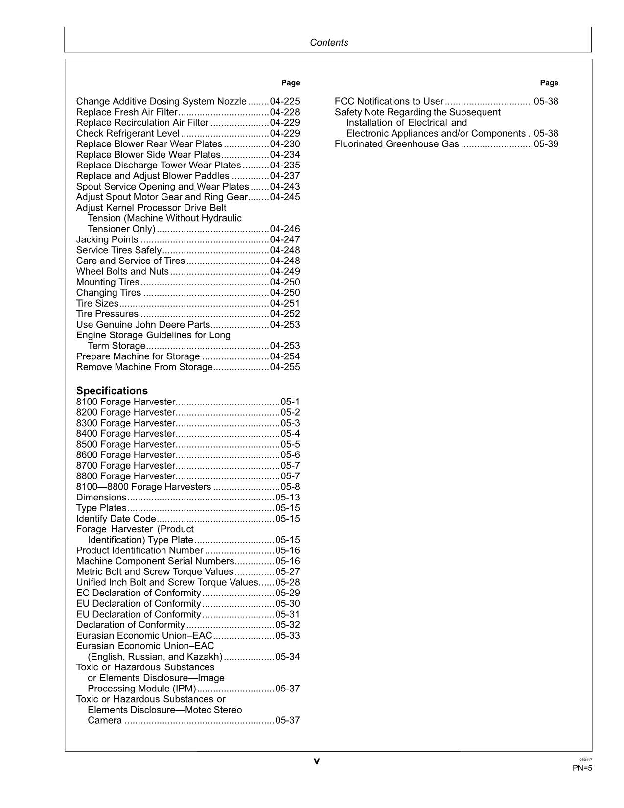 JOHN DEERE 8100 8200 8300 8400 8500 8600 8700 8800 HARVESTER OPERATORS MANUAL #8