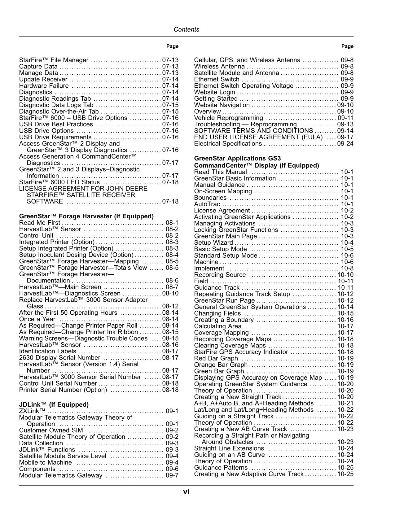 JOHN DEERE 9700 9800 9900 HARVESTER OPERATORS MANUAL #10