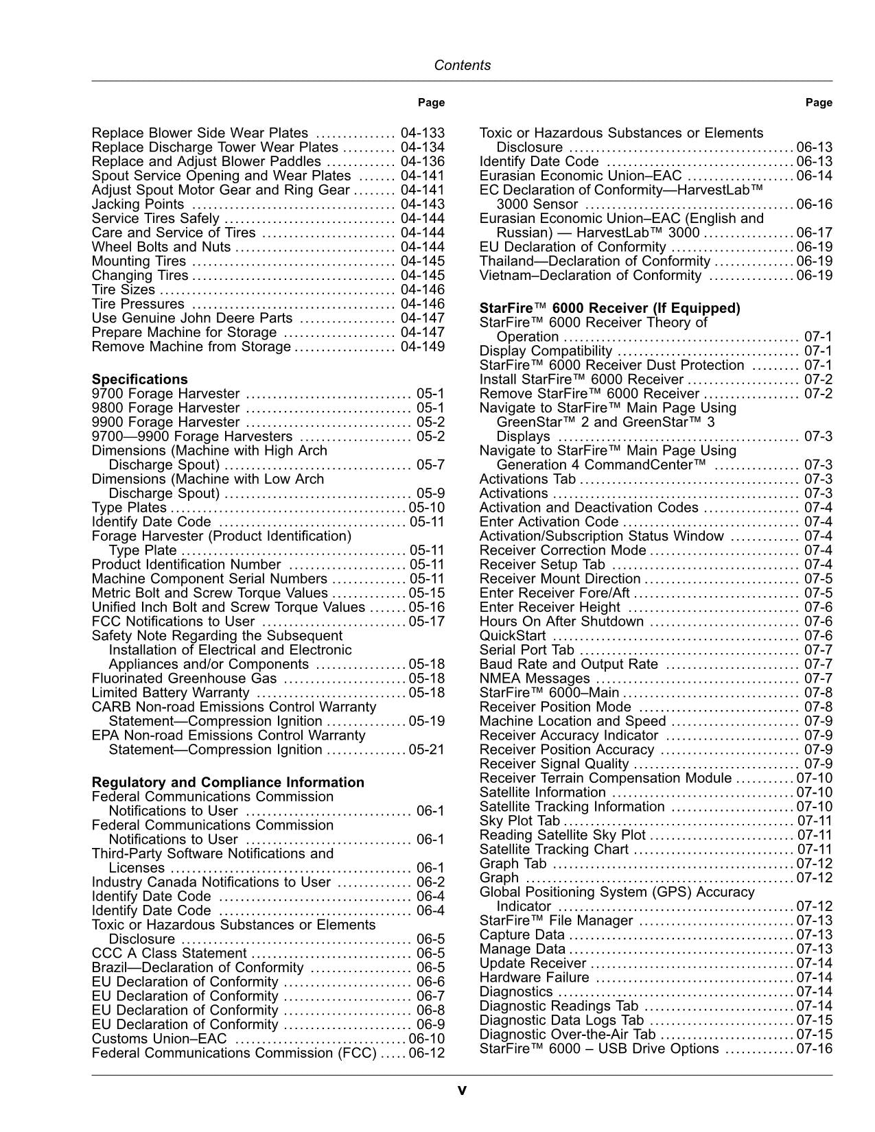 JOHN DEERE 9700 9800 9900 HARVESTER OPERATORS MANUAL #11