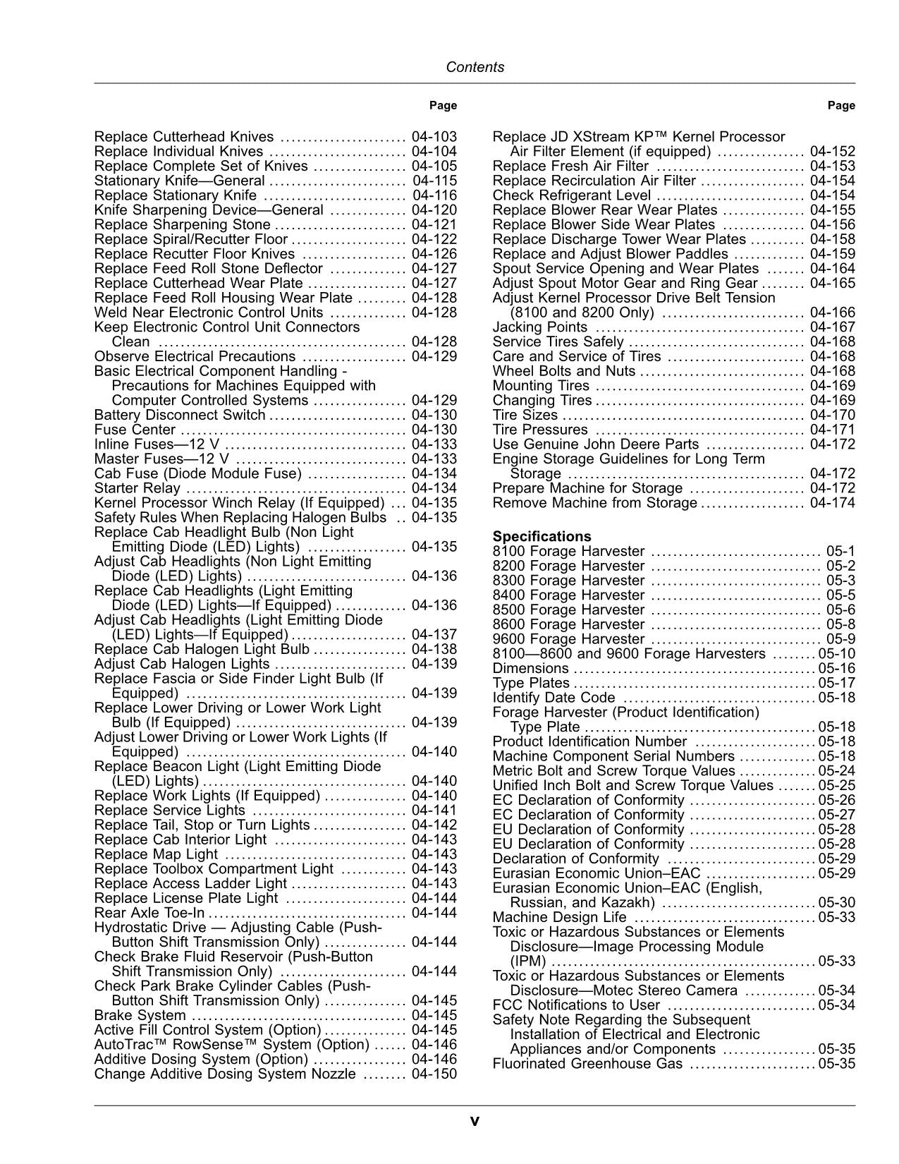 JOHN DEERE 8100 8200 8300 8600 8400 8500 9600  HARVESTER OPERATORS MANUAL