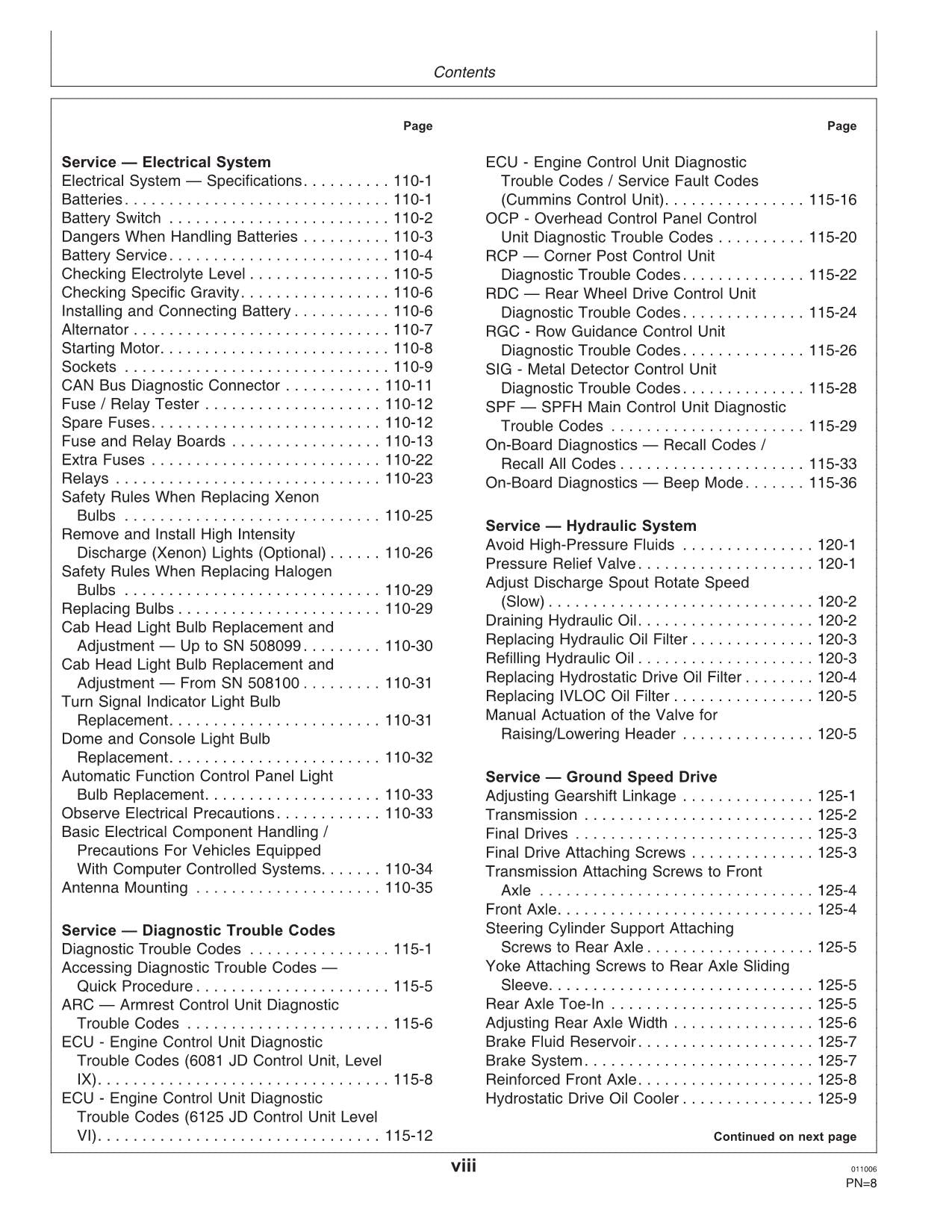 JOHN DEERE 7200 7300 7400 7500 7700 7800 HARVESTER OPERATORS MANUAL #1