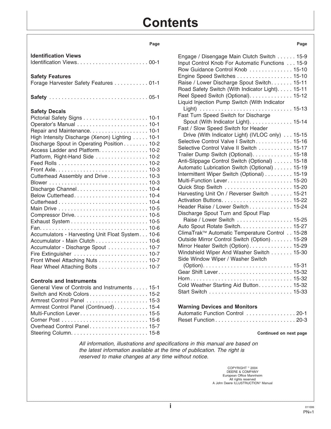 JOHN DEERE 7200 7300 7400 7500 7700 7800 HARVESTER OPERATORS MANUAL #1