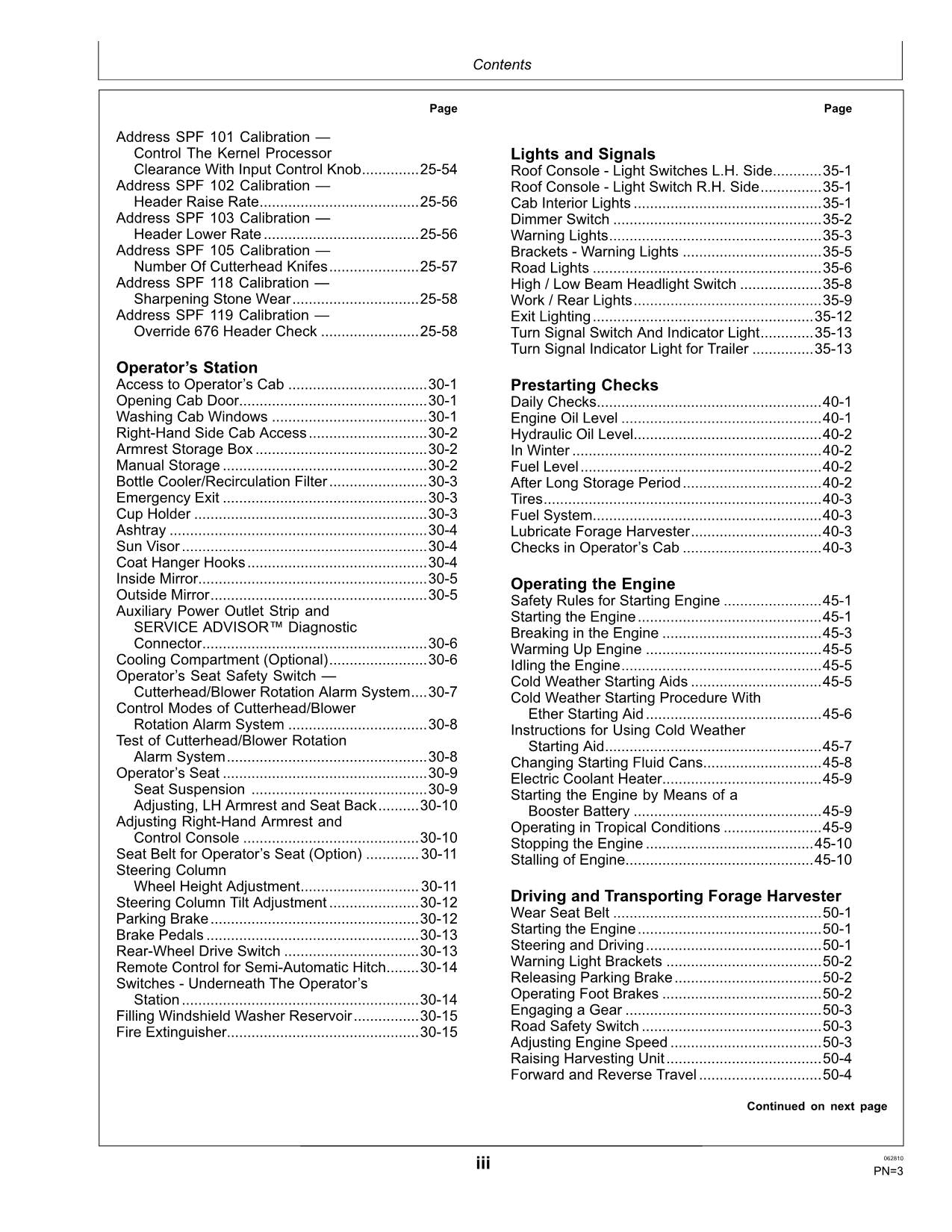 JOHN DEERE 7200 7300 7400 7500 7700 7800 HARVESTER OPERATORS MANUAL #4