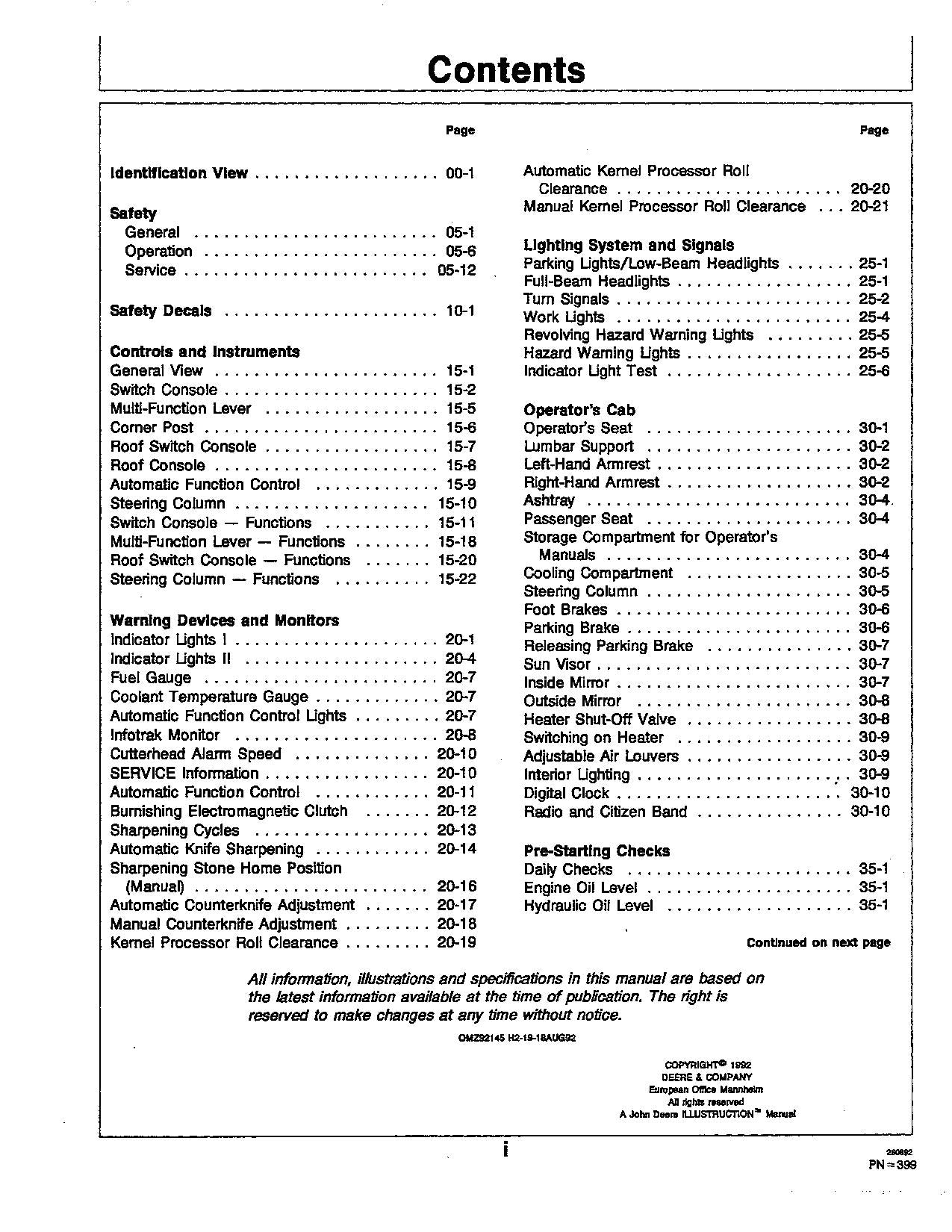 JOHN DEERE 6610 6710 6810 6910 HARVESTER OPERATORS MANUAL #1