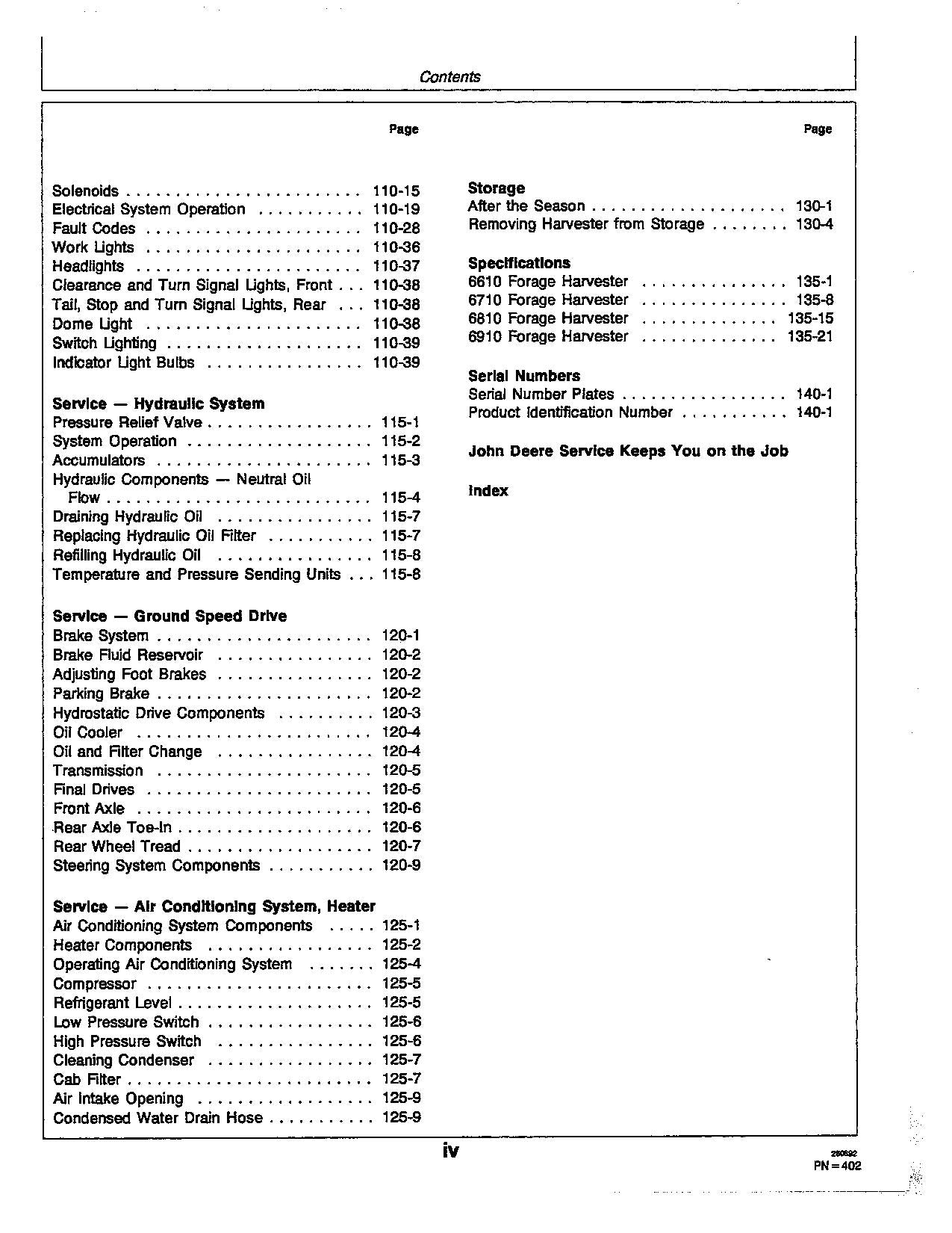 JOHN DEERE 6610 6710 6810 6910 HARVESTER OPERATORS MANUAL #1