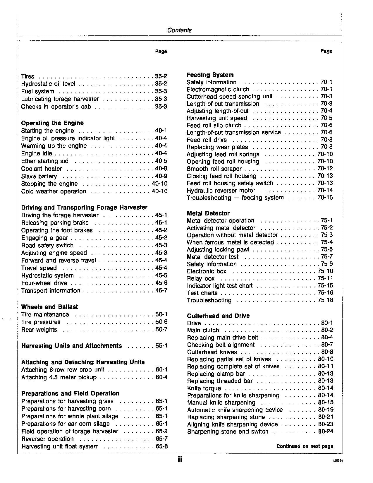 JOHN DEERE 6610 6710 6810 6910 HARVESTER OPERATORS MANUAL #2