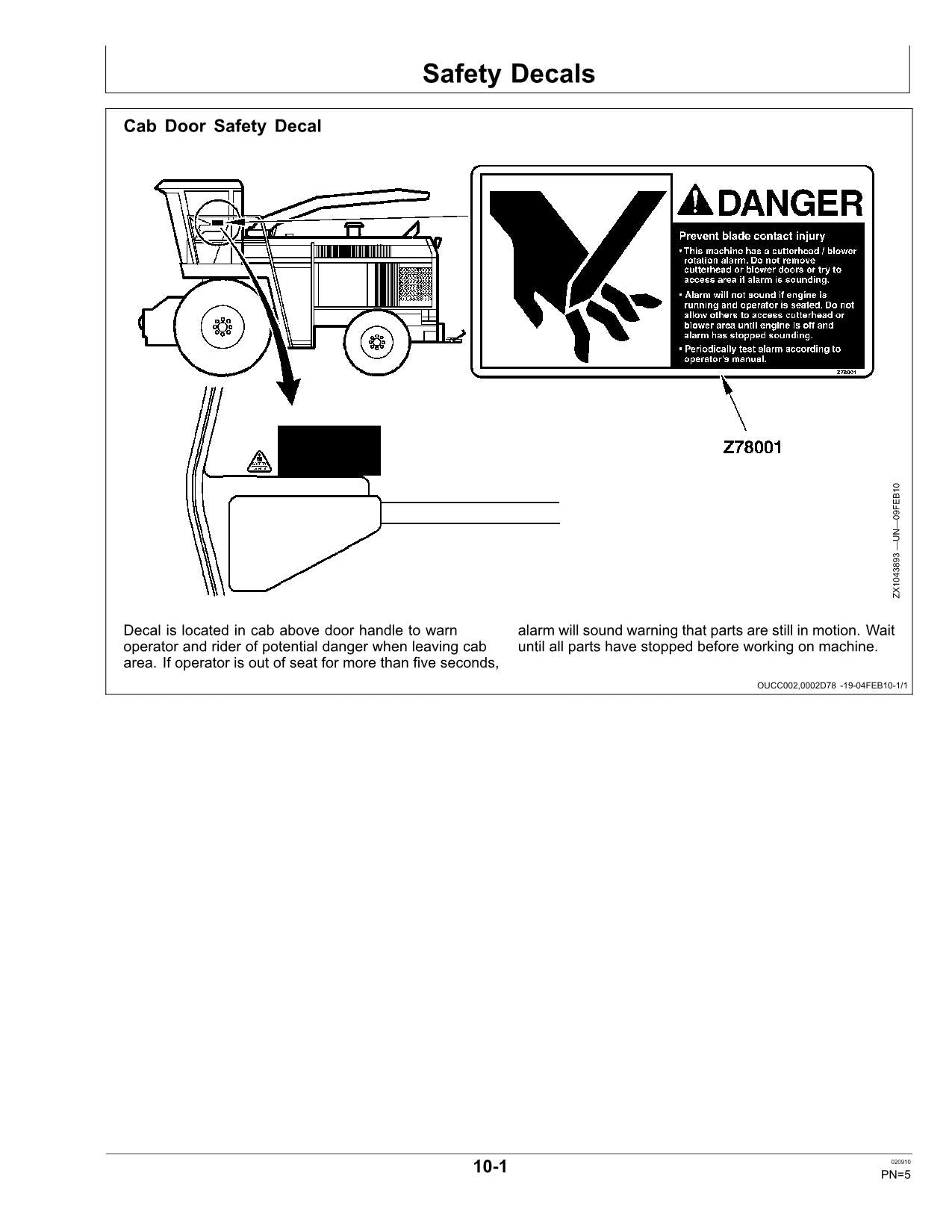 JOHN DEERE 6610 6710 6810 6910 HARVESTER OPERATORS MANUAL #5