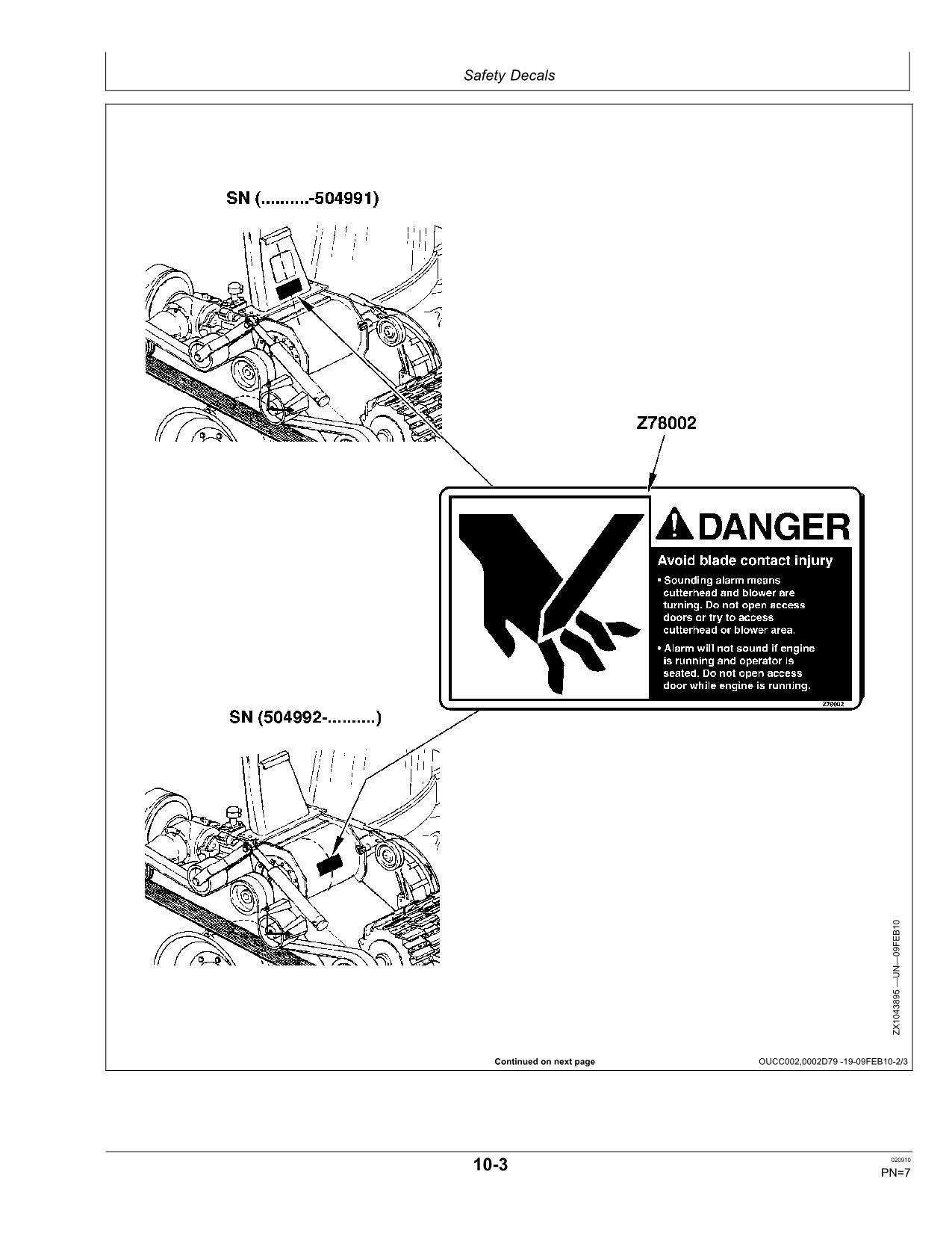 JOHN DEERE 6610 6710 6810 6910 HARVESTER OPERATORS MANUAL #7