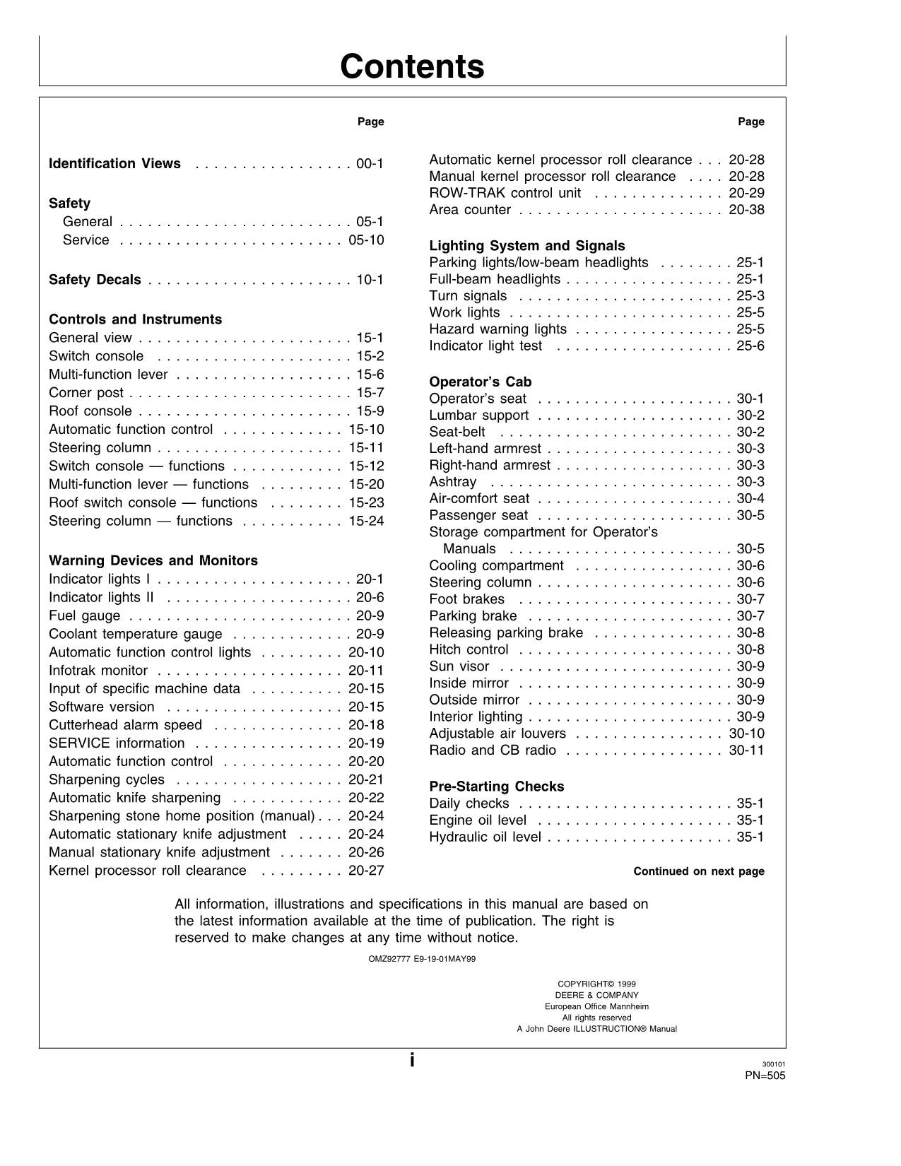 JOHN DEERE 6650 6750 6850 6950 HARVESTER OPERATORS MANUAL #3