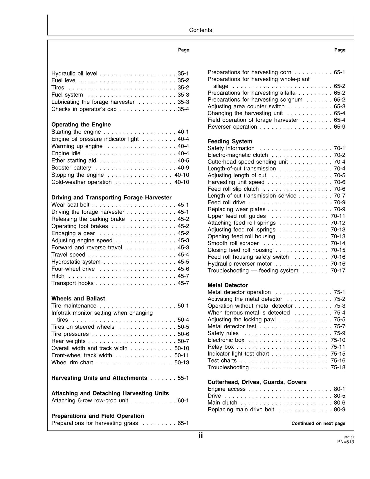 JOHN DEERE 6650 6750 6850 6950 HARVESTER OPERATORS MANUAL #6