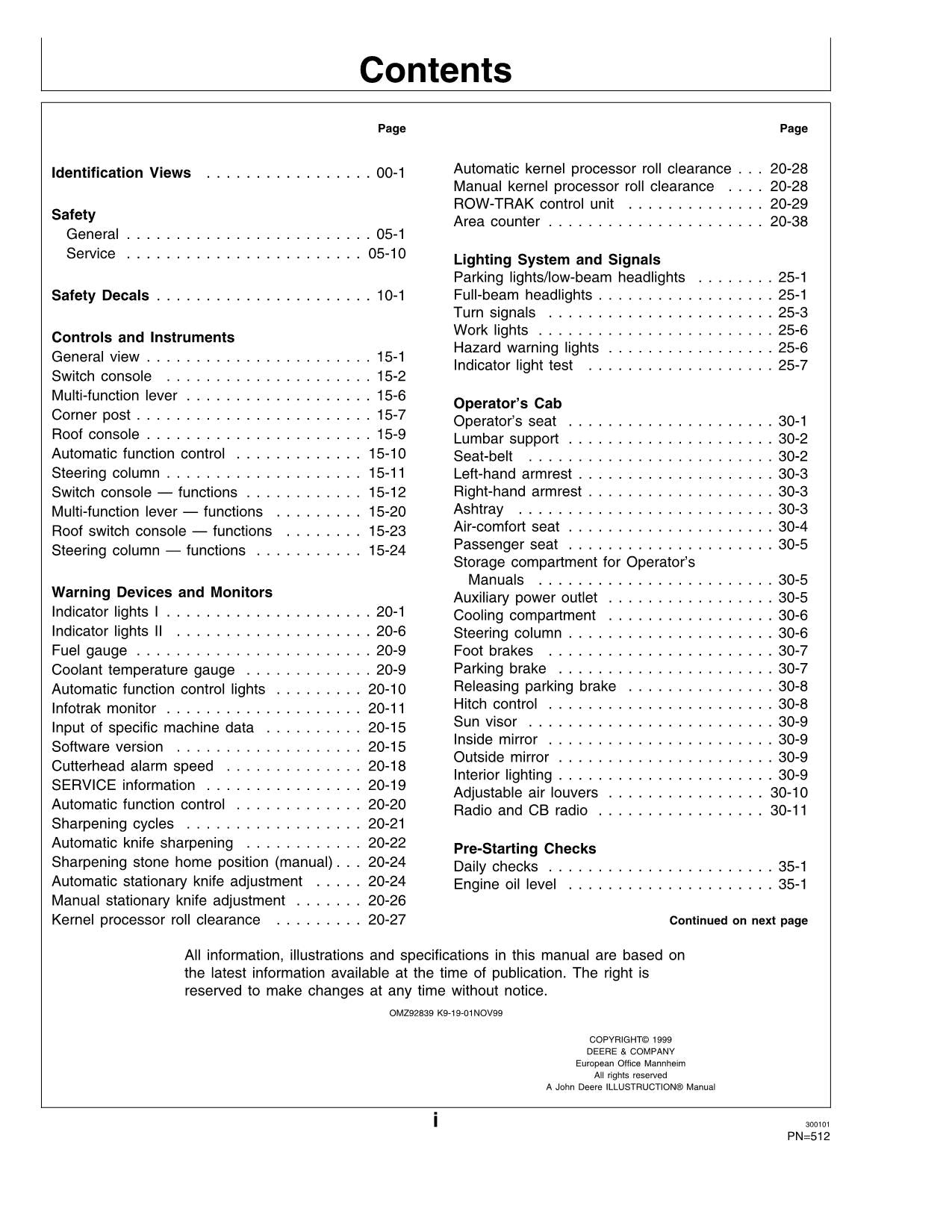 JOHN DEERE 6650 6750 6850 6950 HARVESTER OPERATORS MANUAL #6