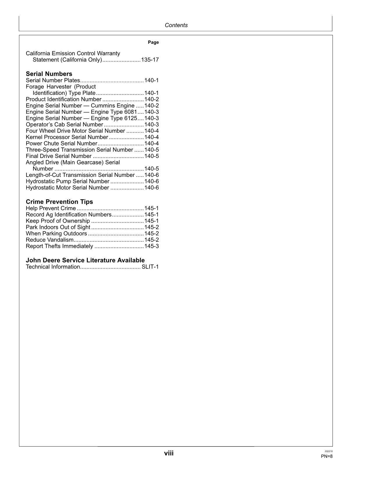 MANUEL D'UTILISATION DE LA MOISSONNEUSE JOHN DEERE 6650 6750 6850 6950 #8