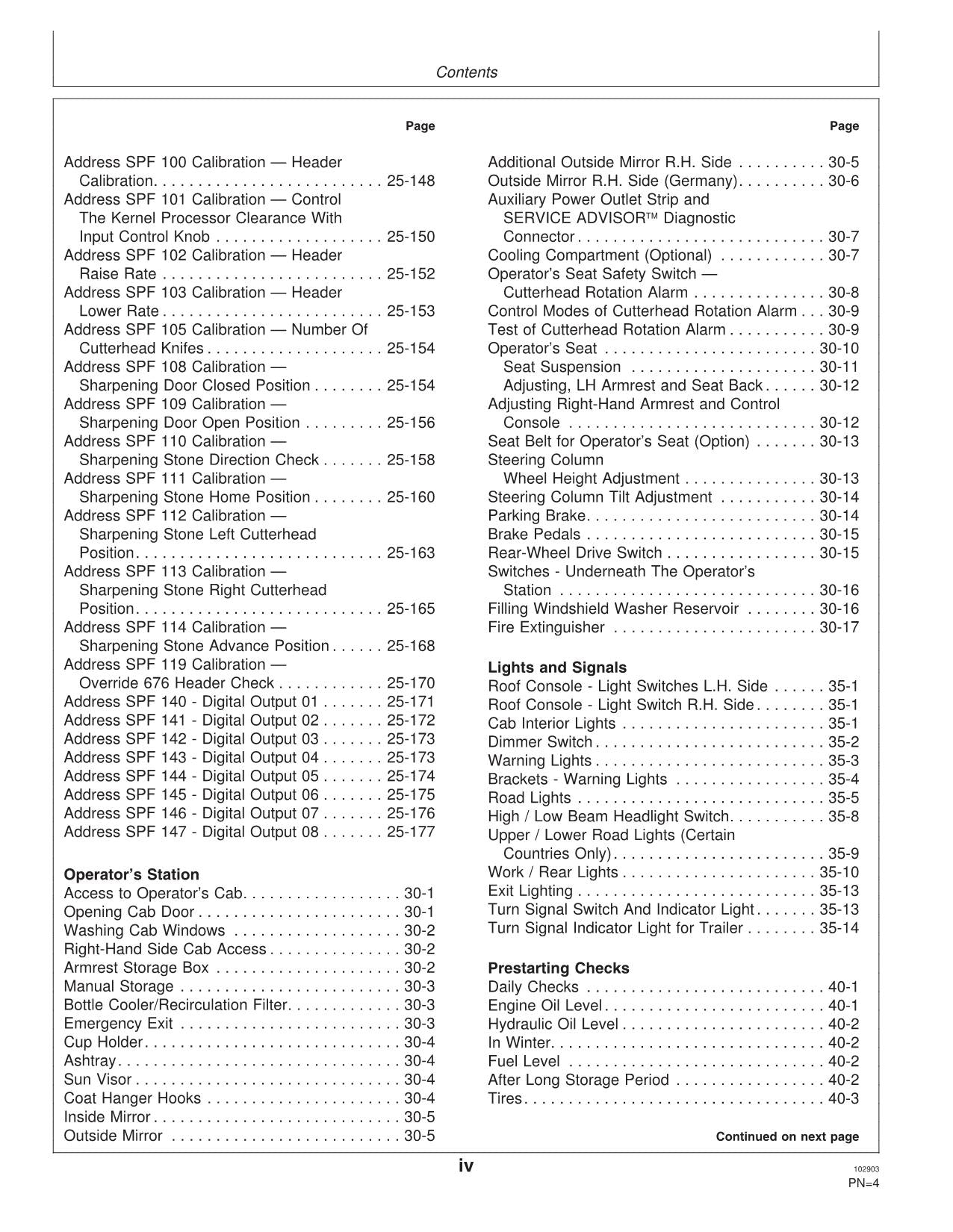 JOHN DEERE 7200 7300 7400 7500 7700 7800 HARVESTER OPERATORS MANUAL #2