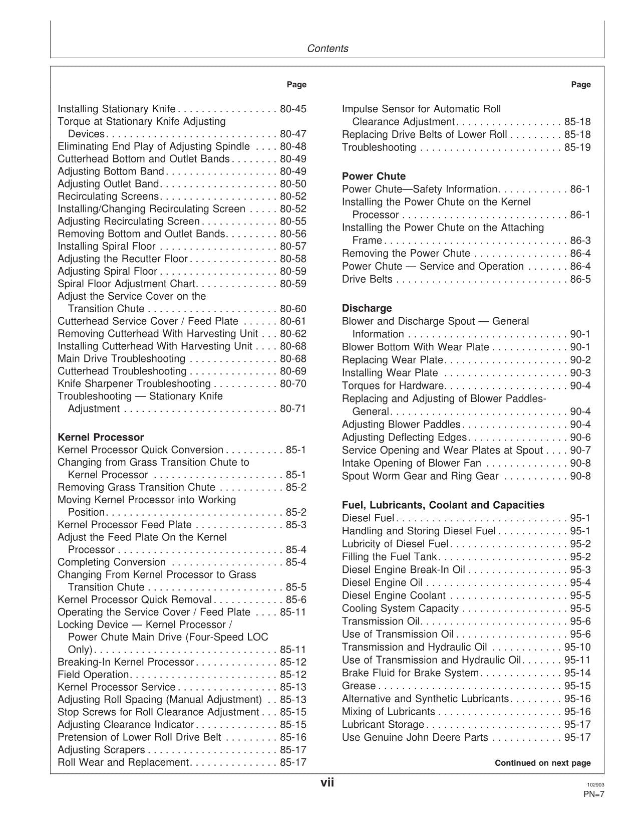 JOHN DEERE 7200 7300 7400 7500 7700 7800 HARVESTER OPERATORS MANUAL #2