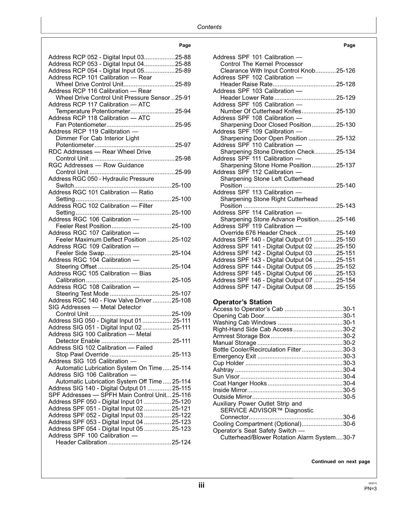 MANUEL D'UTILISATION DE LA MOISSONNEUSE JOHN DEERE 7200 7300 7400 7500 7700 7800 #3