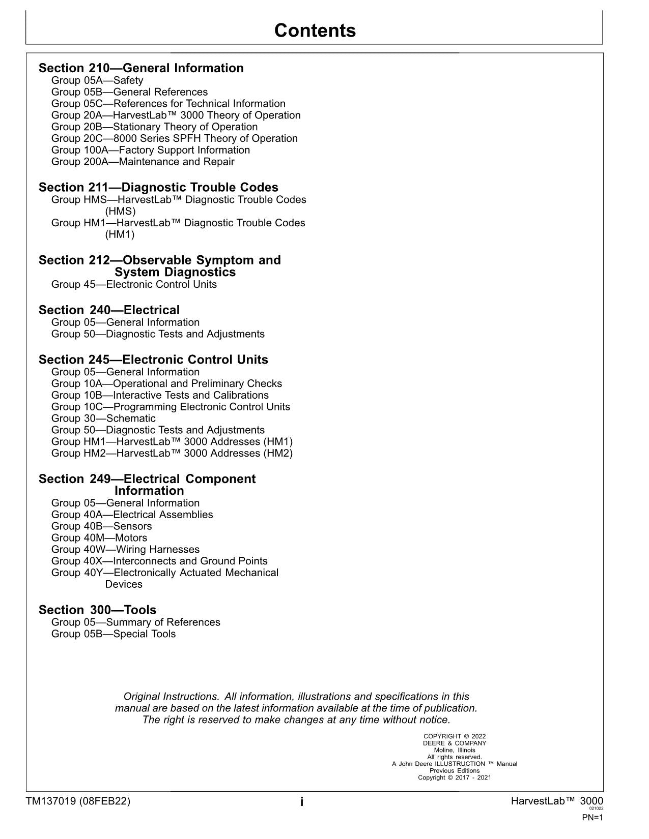 JOHN DEERE  3000 Stationary 70X0 8000 HARVESTER SERVICE MANUAL