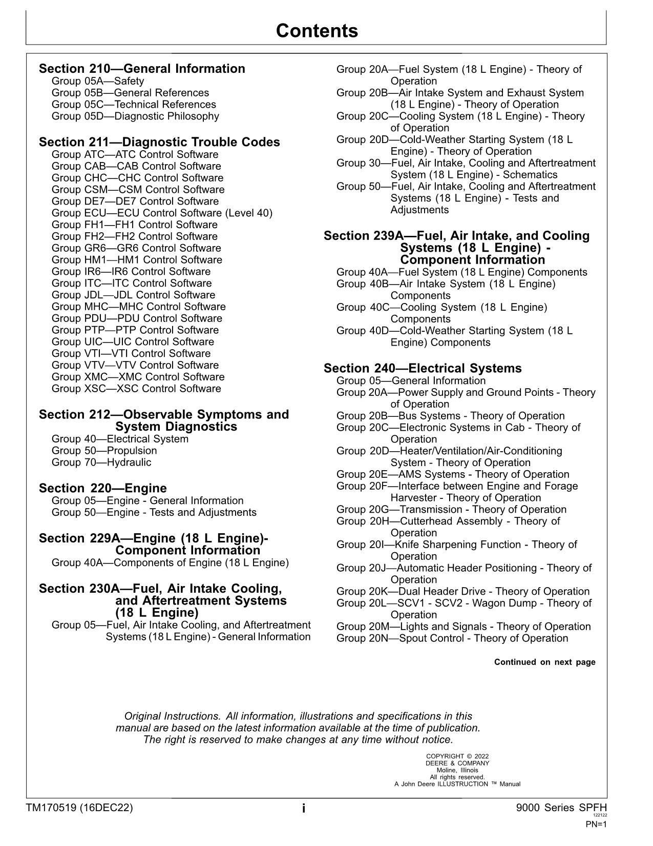 JOHN DEERE 9500 9600 9700 HARVESTER DIAGNOSTIC SERVICE MANUAL