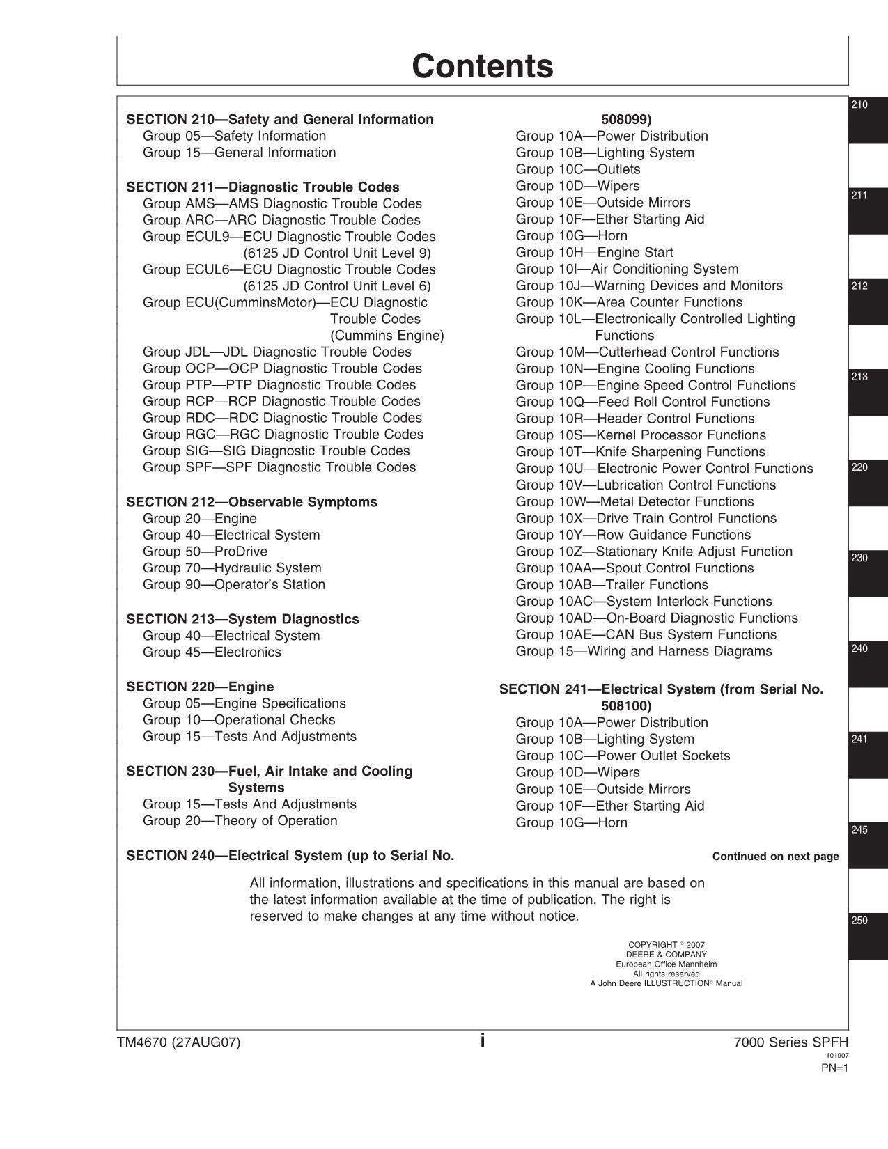 JOHN DEERE 7500 7700 7800 HARVESTER DIAGNOSEBETRIEBSTEST SERVICEHANDBUCH