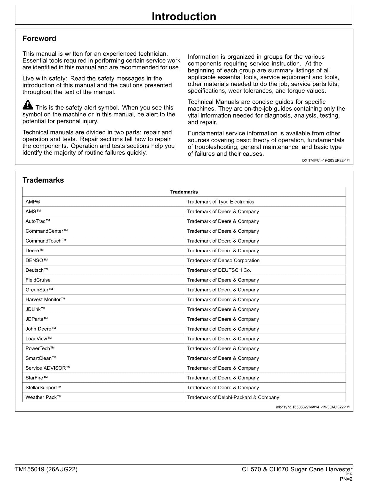 JOHN DEERE CH570 CH670 HARVESTER DIAGNOSE SERVICEHANDBUCH #3