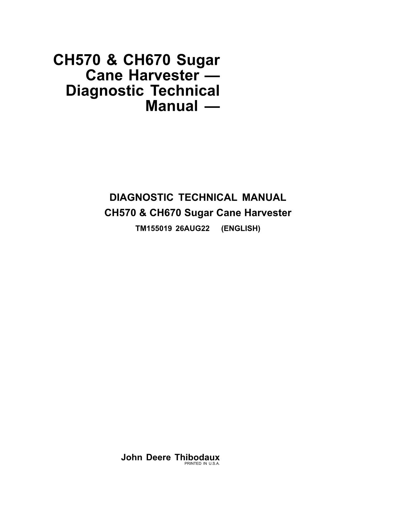 JOHN DEERE CH570 CH670 HARVESTER DIAGNOSE SERVICEHANDBUCH #3