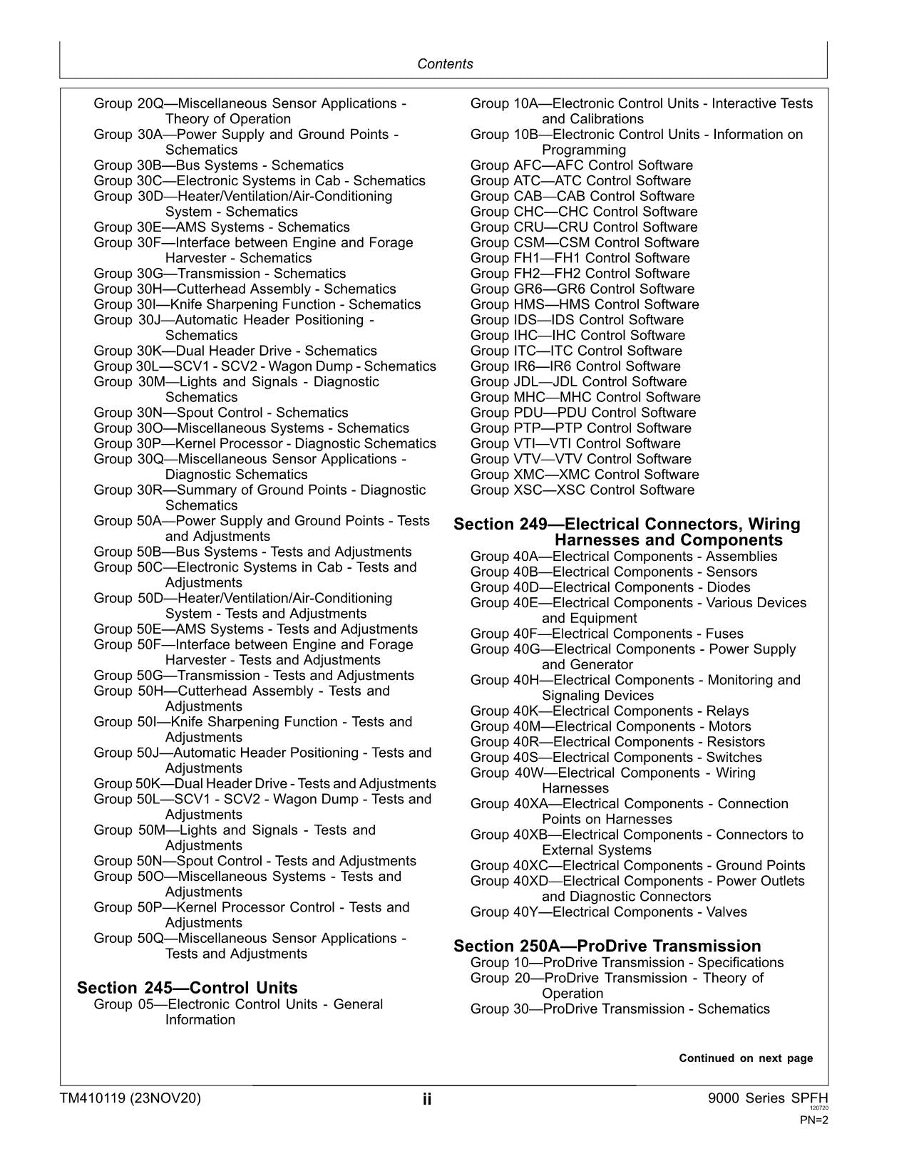 JOHN DEERE 9700 9800 9900 HARVESTER DIAGNOSTIC SERVICE TECHNICAL MANUAL TM410119